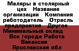 Маляры в столярный цех › Название организации ­ Компания-работодатель › Отрасль предприятия ­ Другое › Минимальный оклад ­ 1 - Все города Работа » Вакансии   . Ярославская обл.,Фоминское с.